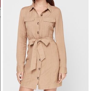 Linen button down mini dress🤎